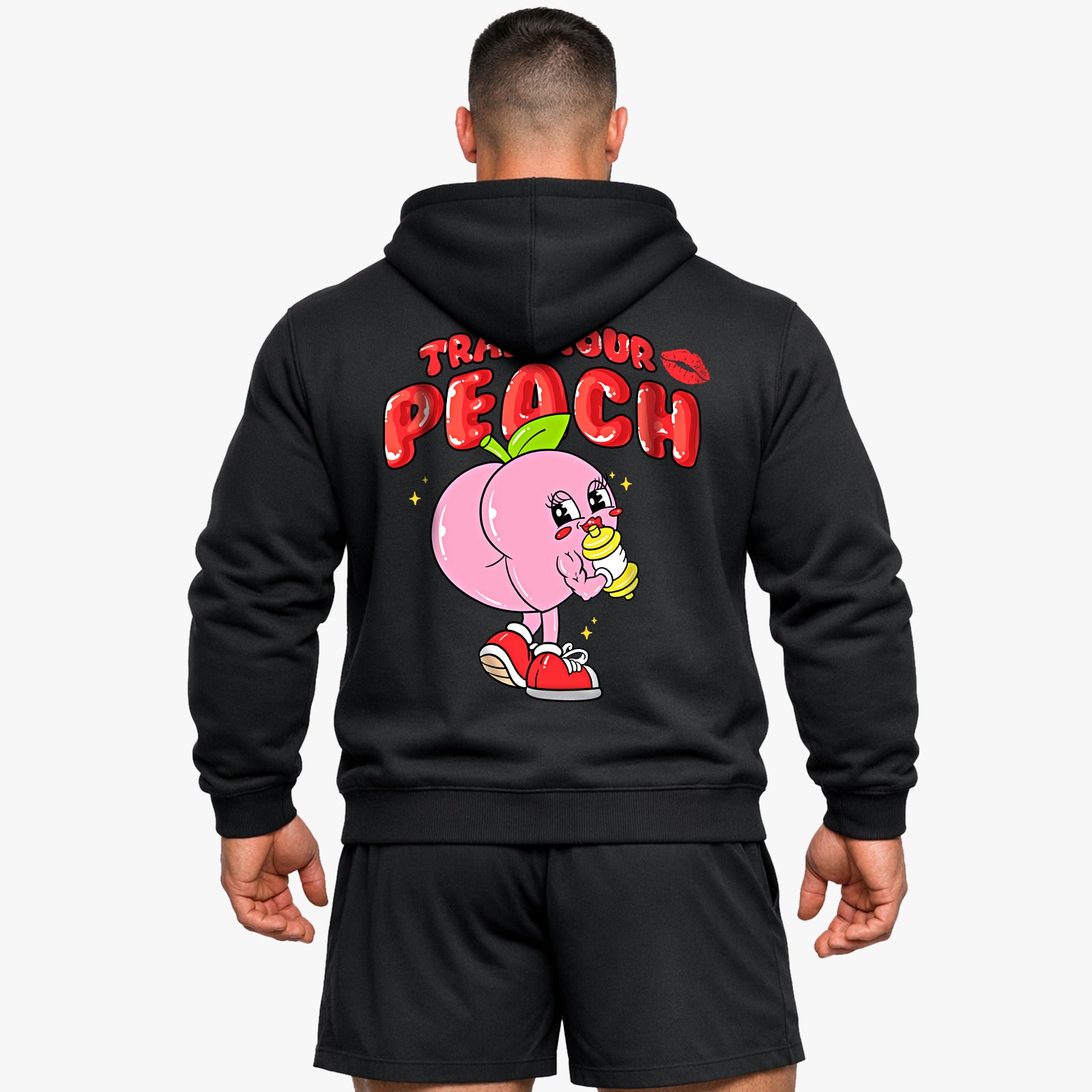 Train je Peach (rugafdruk) hoodie