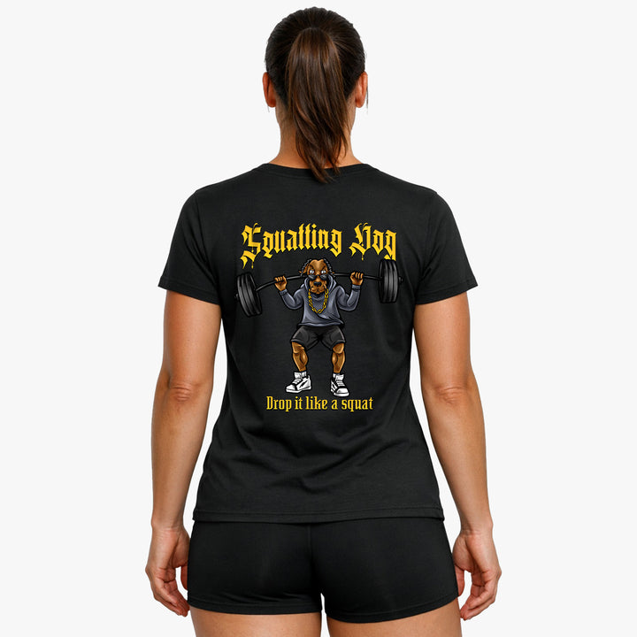 Squatting dog (Backprint) Shirt